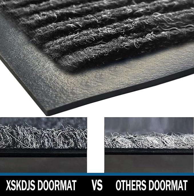 Door Floor Mat Commercial Grade Large Size 3' x 10'Heavy Duty Tough Entry Collection Slip Skid Entrance Mat with Rubber Backing Low Profile and Easy to Clean Indoor Outdoor Rug