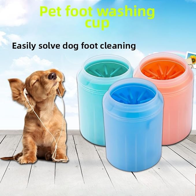 Portable Dog Paw Cleaner Dog Paw Washer Paw Mud Cleaner Pet Foot Cleaner Suitable for Large, Medium and Small Dogs/Cats (Green, Large)
