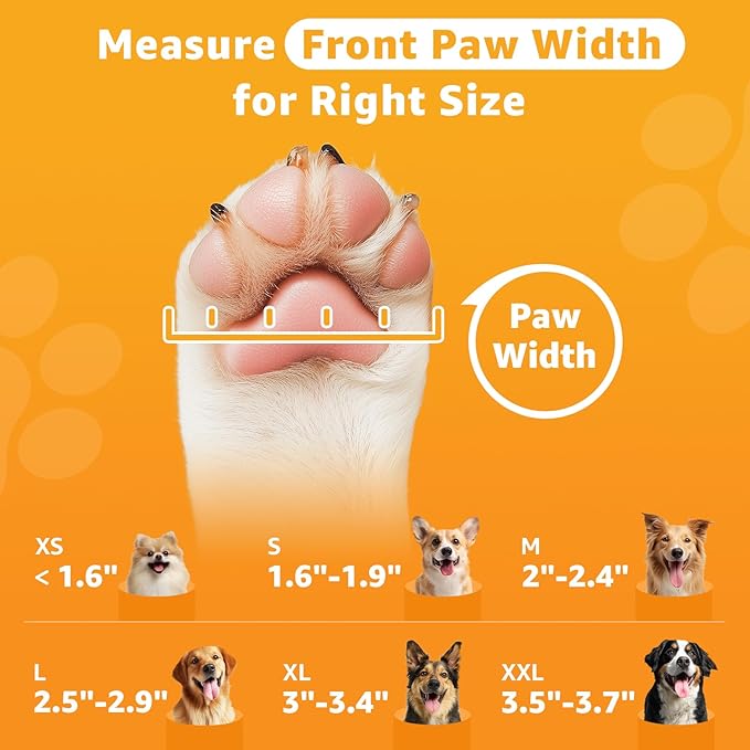 LOOBANI Dog Socks to Prevent Licking Paws - Dog Socks for Hardwood Floors Anti Slip for Traction Control - Dog Grippy Socks for Senior Dog Small Medium Large Dogs on Tile Floors, Red L