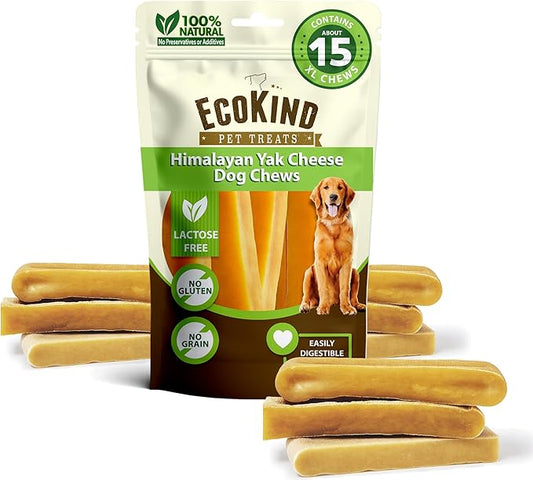 EcoKind Premium Gold Monster Yak Cheese Himalayan Dog Chew, Dog Treats Large Breed, All Natural, High Protein, for Aggressive Chewers, XL - 15+ Chews (5 lbs)