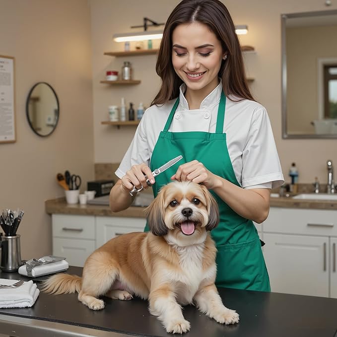 GLADOG 6.5" 9CR Thinning Shears for Dogs - Professional Dog Thinning Scissors with Luxurious Diamond Pivot Nut, Ideal Dog Grooming Scissors for Reducing Bulk, Dog Shears，Dogs Scissor for Grooming