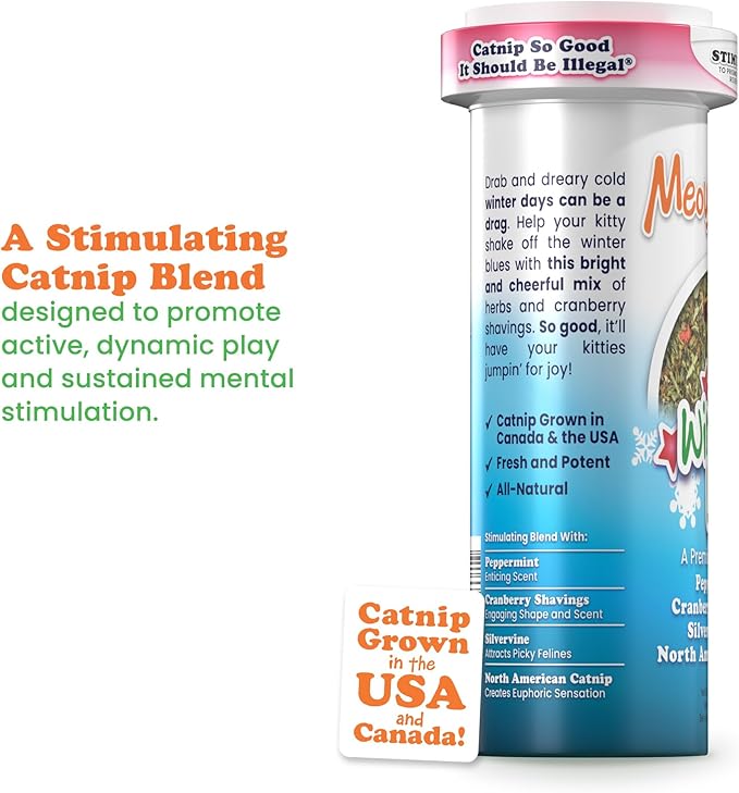 Meowijuana | Furry and Bright Bundle | Get Blitzed Reindeer and Winter Lift | Promotes Play and Cat Health | Includes Organic Catnip | Feline and Cat Lover Approved