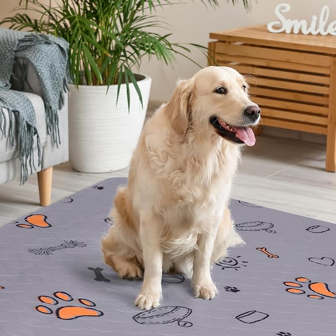 Washable Pee Pads for Dogs, 2 Pack Large 36"x41" Super Absorbent Reusable Dog Training Pads, 100% Waterproof Non-Slip Pee Pads Whelping Pads Dog Playpen Indoor Dog Cage Pads Dog Bed Mat Pet Supplies