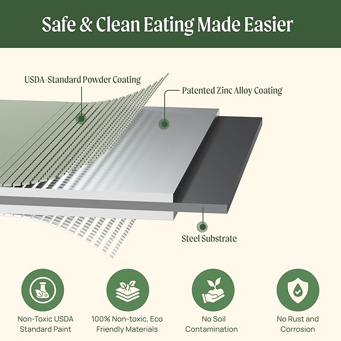 Vego garden Raised Garden Bed Kits, 17" Tall 9 in 1 8ft X 2ft Metal Raised Planter Bed for Vegetables Flowers Ground Planter Box-British Green