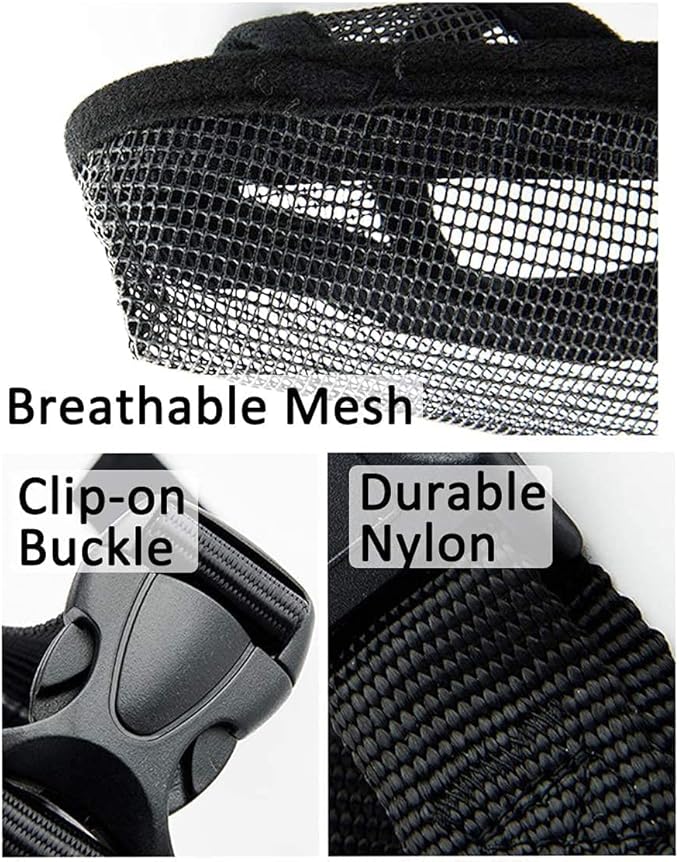 Crazy Felix Nylon Dog Muzzle for Small Medium Large Dogs Poodle Labrador Golden Retriever Doberman, Air Mesh Breathable and Drinkable Pet Mouth Guard for Anti-Biting Chewing Scavenging(L, Grey)