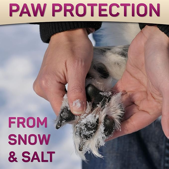 Dog Paw Balm for Dry Cracked Paws – Lick-Safe Moisturizer and Organic Paw Wax with Aloe & Vitamin E – Hot Pavement and Winter Snow Protection – Nose Safe – for All Breeds