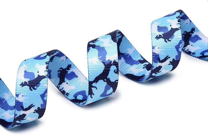Mercano Adjustable Dog Collar - Special Design Patterns, Soft Nylon Comfortable Durable Pet Collar for Small Medium Large Dogs (XS, Dog Camouflage Blue)