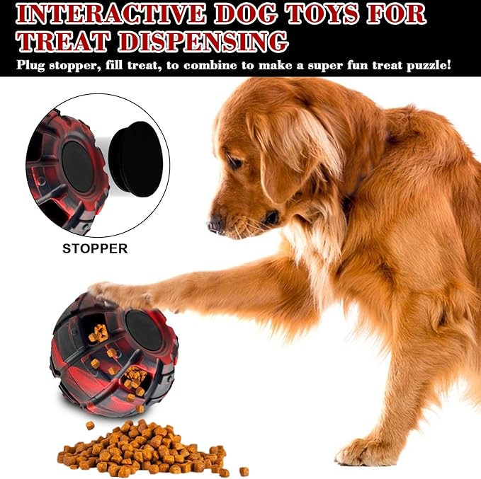 Yipetor Dog Toy, Frozen Dog Treats to Keep Dogs Busy, Interactive Treat Dispensing Dog Toy Puzzle, Interactive Chew Toys for Large Dog, Power Chewer, Durable Rubber-Easy to Clean-Holds Kibble, Treats