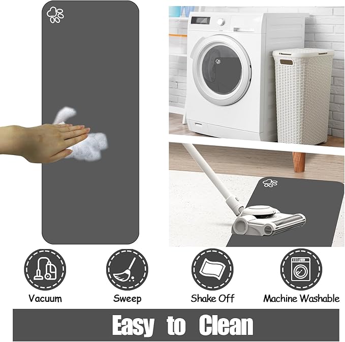 Large Pet Feeding Mat, Bohemia Absorbent Quick Dry Dog Mat for Food and Water Bowl, Non Skid Cat Bowl Mat, No Stains for Pet Water Dispenser Pet Supplies for Messy Drinkers