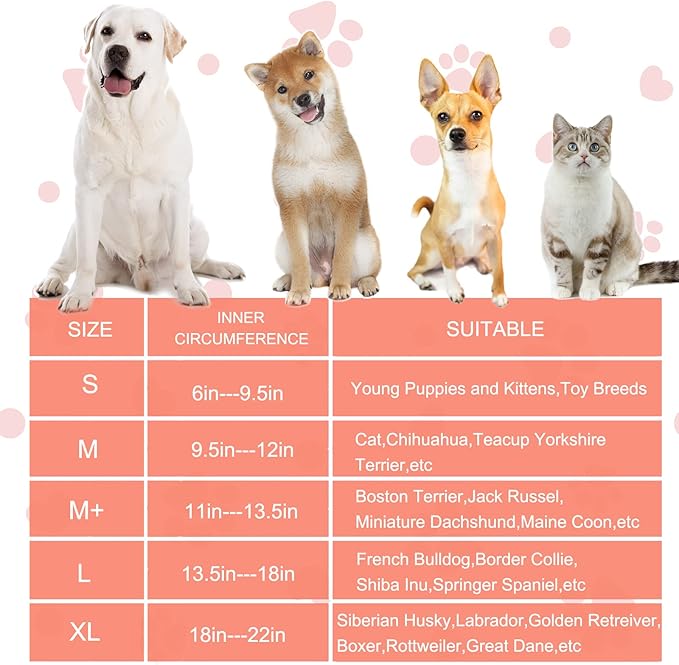 Inflatable Dog Cone Collar with Enhanced Anti-Licking, Soft Neck Donut for Dogs Cats, Recovery Pet Cone Collar After Surgery for Large Medium Small Dogs (Donut Pink2, Small)