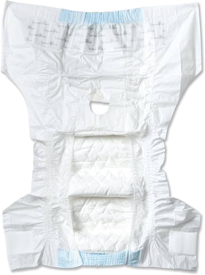 Paw Inspired Disposable Dog Diapers | Female Dog Diapers Ultra Protection | Diapers for Dogs in Heat, Excitable Urination, or Incontinence (144 Count, Medium)