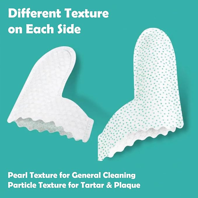 H&H Pets Disposable Finger Toothbrush Dental Dry Wipes for Dogs & Cats -Ultra Soft, Fragrance Free, Hypoallergenic, 60 Count