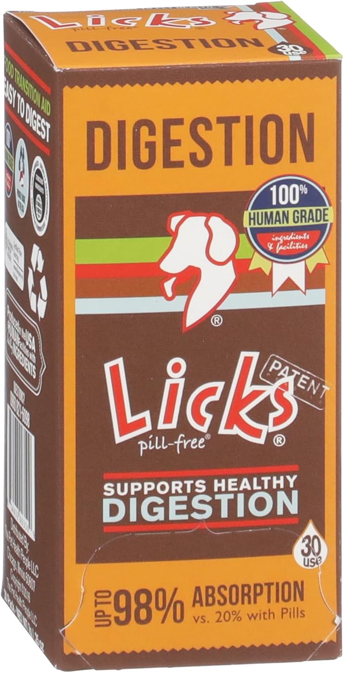 Dog Digestion - Dog Gut Health and Gas Relief - Bloating Relief and Digestion Supplement for Dogs - Dog Health Supplies - Gel Packets - 30 Use