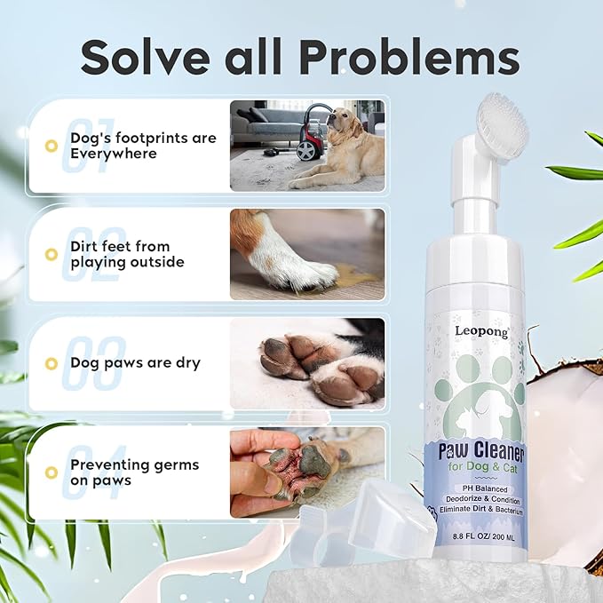 Dog Paw Care Kit- 2 Packs Cleaner for Dogs Large Medium Small XL Breed-Dog Paw Balm for Heals - Repairs & Restores Dry - Cracked Paws & Nose Protector for Pet Foot Washer Care