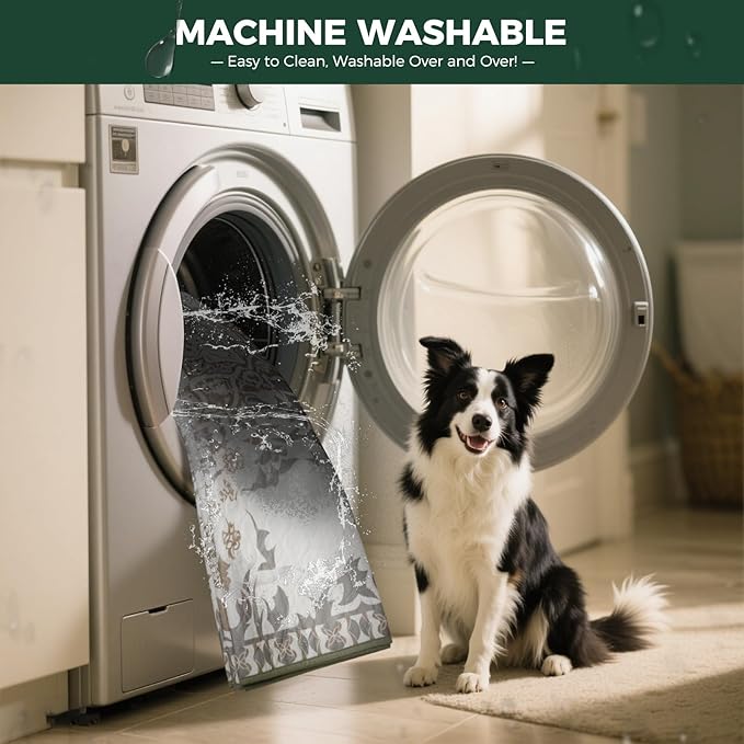 FXW Washable Pee Pads for Dogs, Puppy Pads with Super Absorbent, Specifically Designed for FXW Rollick/Homeplus 32 inch 6 Panels Dog Pen, 72" × 43" Rectangle, Boho, 1 Pack