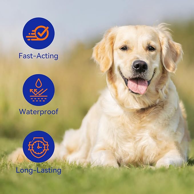 Flea and Tick Prevention for Dogs, Addcool Dog Flea and Tick Treatment, Flea & Tick Control Topical Drops, 3 Doses, Vet-Recommended(45-88 lbs)