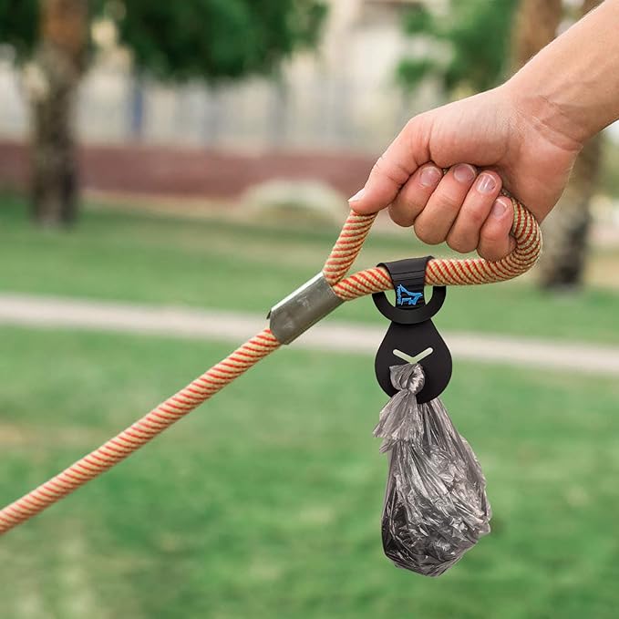 PuppyDoggy Dog Poop Bag Holder for Leash Waste Bag Carrier Dog Poop Bag Dispenser for Walking Running Bicycle Accessory 4 Pieces