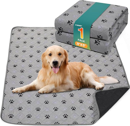 1 Pack Extra Large 72"X72" Washable Pee Pads for Dogs Super Absorbent Dog Training Pads Non-Slip Waterproof Pet Training Pads Mats Whelping Pads for Dogs Cats Puppy