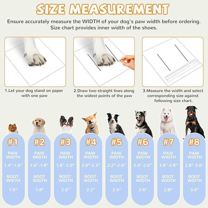 Winter Dog Snow Boots with Warm Wool Lining, Dog Shoes for Large Small Medium Dogs, Dog Booties and Paw Protectors, Anti-Slip Dog Shoes with Reflective for Snow, Hardwood Floors, Hiking (Size 6)