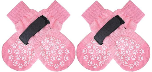 EXPAWLORER Anti Slip Dog Socks to Prevent Licking Paws, Doggie Shoes for Hot Pavement, Pet Booties for Small Medium Large Senior Dogs, Traction Control Dog Boots & Paw Protectors for Hardwood Floors