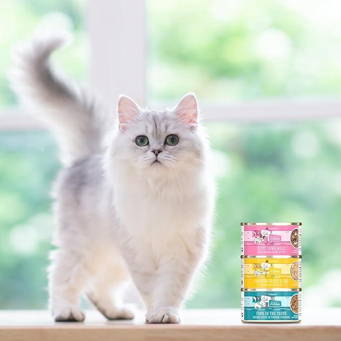 Weruva Cats in The Kitchen, Fowl Ball with Chicken & Turkey Au Jus Cat Food, 3.2oz Can (Pack of 24)