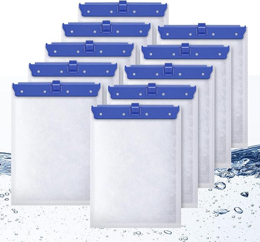 10 Count Large Filter Cartridges Compatible with Whisper Bio Bag Filters, Large Aquarium Filter Cartridge for Whisper 20i 40i, IQ20/30/45/60, PF20/30/40/60 and Repto Filter