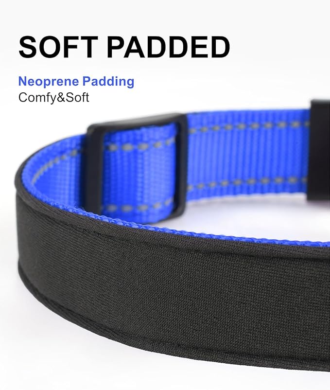 TagME Airtag Dog Collar,Waterproof Reflective Pet Collar with Airtag Holder,Soft Padded and Double D-Rings for Puppy,Navy Blue