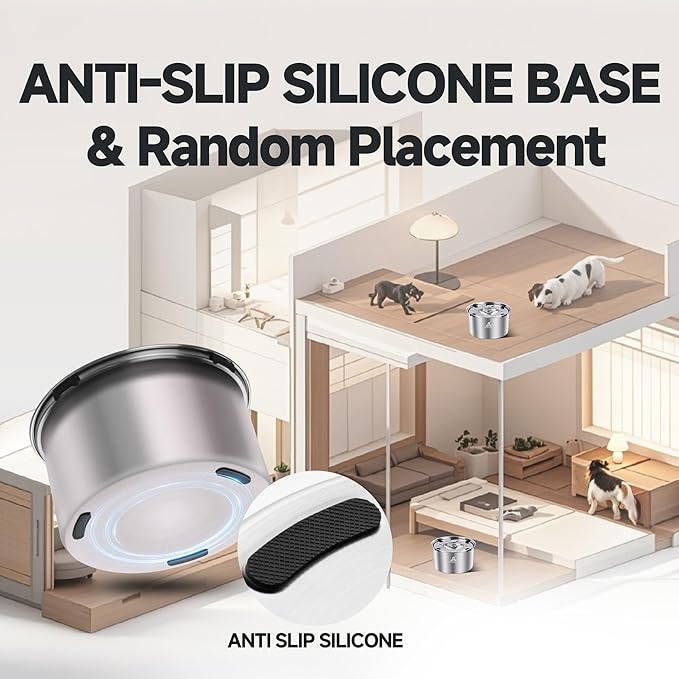 Dog Water Bowl No Spill, 5.6L/1.5 Gallon No Drip Slow Drinking Dog Water Bowl Dispenser Spill Proof, Large Stainless Steel Slobber Stopper for Messy Drinkers, Small Medium & Large Dogs