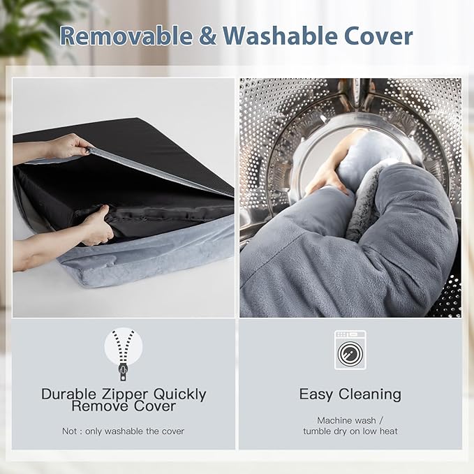 WNPETHOME XL Extra Large Dog Bed, Washable Dog Couch with Removable Waterproof Cover, Orthopedic Large Pet Sofa Bed with Bolster Sides for Sleeping