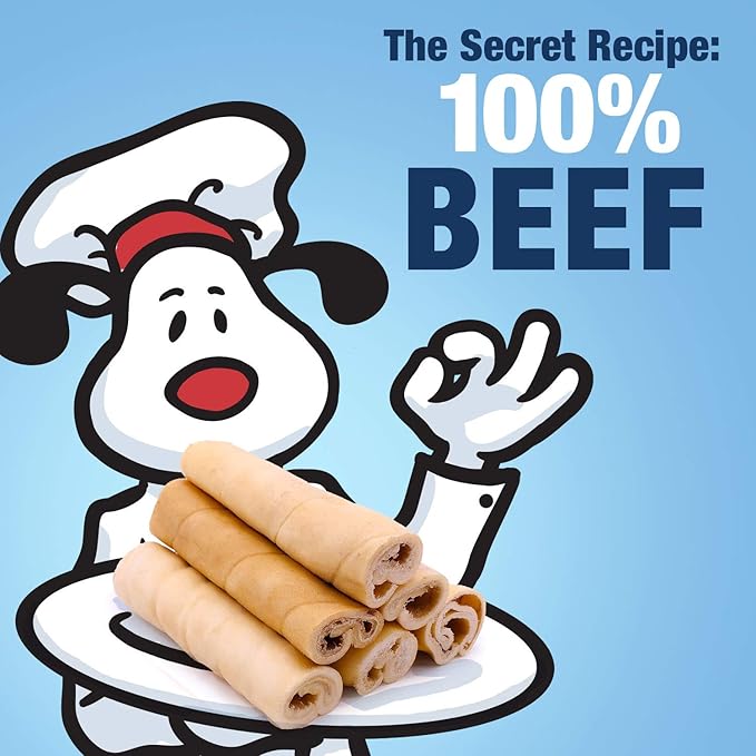 ValueBull Beef Cheek Rolls, Long Lasting Dog Chews, Jumbo 5-6 Inch, 10 Count - Long Lasting Dog Chews, Rich in Collagen, Single Ingredient, Cleans Teeth