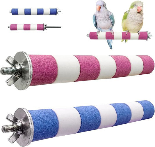 Bird Perches for Cage Bird Cage Accessories Toys Parrot Sand Paw Grinding Stick for Budgies Lovebirds Cockatiels Conures Quakers Small to Medium Birds