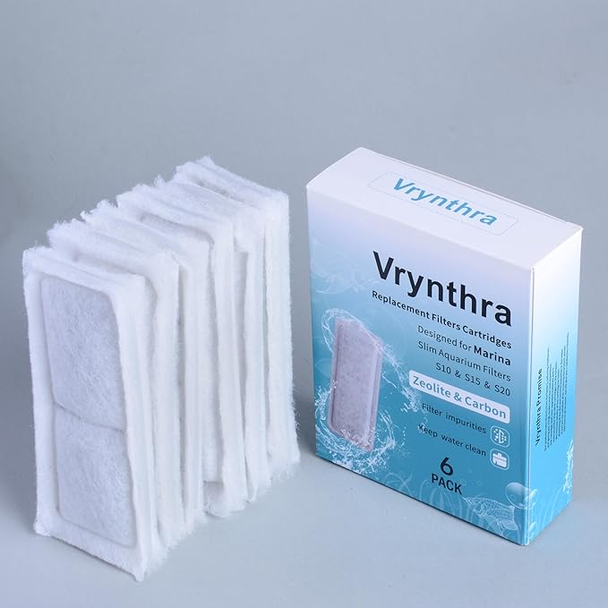 12 Pack of Aquarium Filters for Fish Tank Compatible with Marina Slim S10&S15&20 Replacement Filter Cartridge Activated Carbon bio-Zeolite Fish Tank Cotton Cartridge
