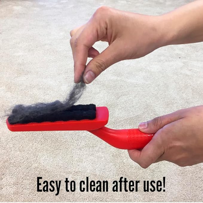 Lilly Brush Fluffy Pets Forever Furless Hair Remover | Gentle Bristled Brush for Home, Lint Brush, Furniture, Fabric & Rug Cleaner