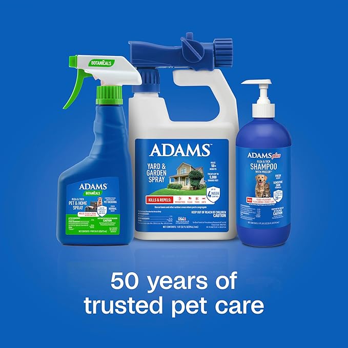 Adams Plus Flea & Tick Shampoo with Precor for Cats, Kittens, Dogs & Puppies Over 12 Weeks Of Age |Sensitive Skin Flea Treatment for Dogs & Cats |Kills Adult Fleas, Flea Eggs, Ticks, and Lice |6 Oz