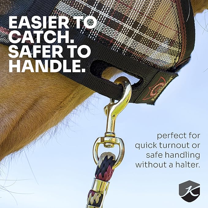 Kensington 90% UV Fly Mask CatchMask UViator - Without Ears & Forelock Freedom Web Trim Size: Medium Color: 2019 - Imperial Jade