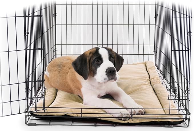 K9 Ballistics Tough Ripstop Dog Crate Pad - Durable & Machine Washable with Non-Skid Bottom and 120-Day Warranty, Fits 30" Wire Crates - Small, Sandstone