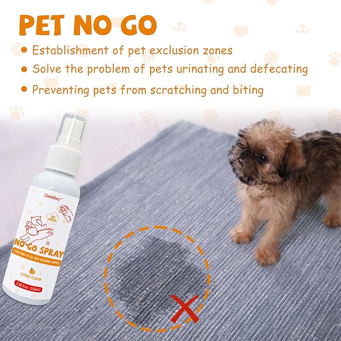 Dog Potty Spray Set, No-Go Spray & Potty Training Spray, Puppy Essentials, Stops Urination & Marking, Indoor and Outdoor Use (3.38 fl oz)
