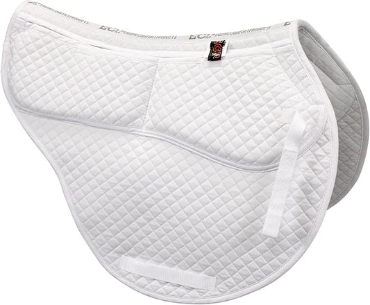 ECP Equine Comfort Products All-Purpose Contoured Correction Saddle Pad with Adjustable Memory Foam Inserts for Custom Support, Non-Slip, Shock Absorbing, 22” Spine, 19.5” Drop
