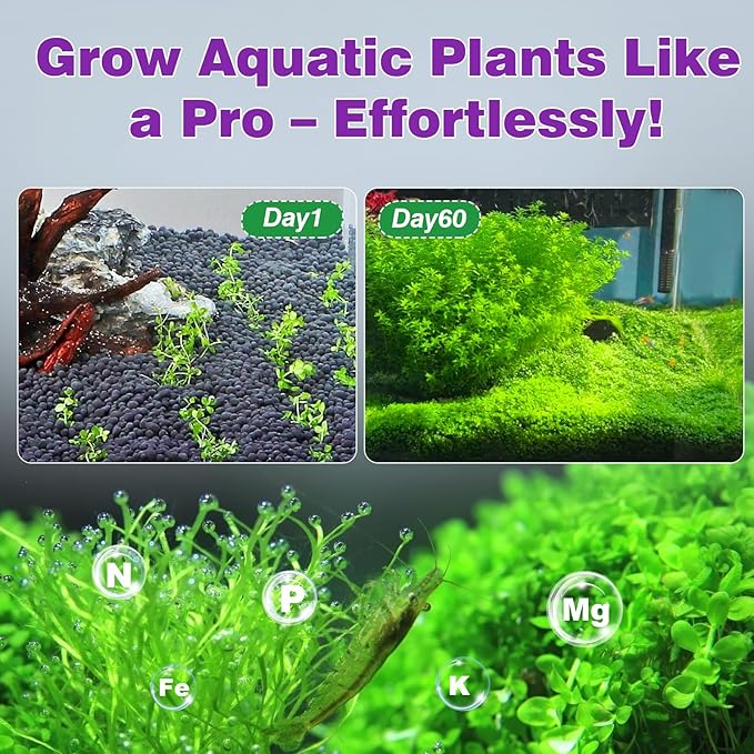 Upgraded Aquarium Soil Water Grass Mud, Ideal for Fish Tank Aquascaping Aquarium Substrate Soil for Plants and Shrimps, No Need to Wash (4.4 Pounds)