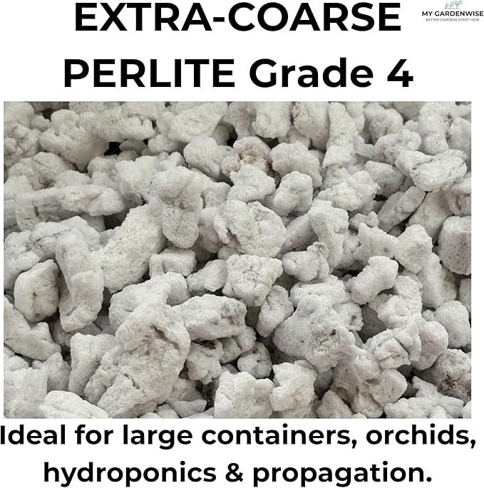 Perlite for Plants, Extra Coarse Grade 4 Horticultural Perlite, Organic Perlite for Gardening Indoor & Outdoor, 4 Cubic Feet, Made in USA (1 Quart)