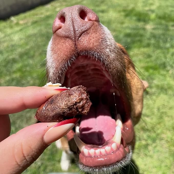 Freeze Dried Chicken Heart Dog Treats Made In USA. All Natural Freeze-Dried Raw Snacks for Dogs and Cats. One Ingredient. High Protein. Heart Health. Irresistible Training Treat