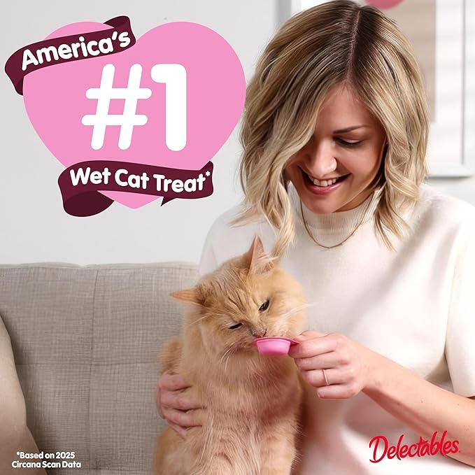 Hartz New Delectables Lickable Spoon Interactive Lickable Cat Treats for Quick & Easy Bonding, Salmon 32ct