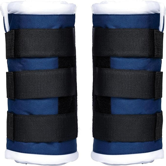 Schneiders Dura-Tech Tekno-Dri Quick Wrap No Bow Leg Wraps for Horses | Exceptional Support & Moisture-Wicking Protection | Color Navy | Size 14"