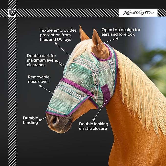 Kensington Signature Fly Mask with Removable Nose Piece