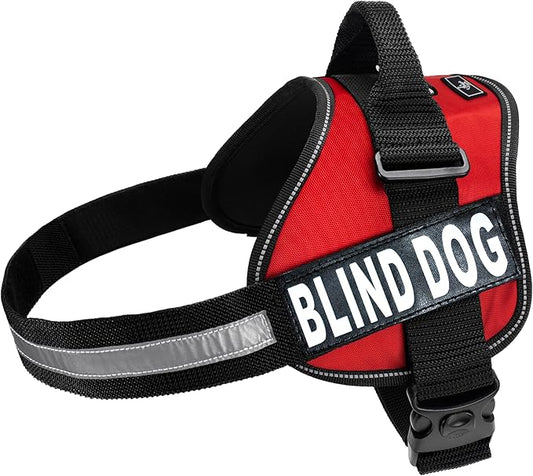 Doggie Stylz Blind Dog Harness No Pull No Escape Dog Vest for Blind Dogs Adjustable Vest with Handle Blind Dog Accessories and Patches for Training and Mobility