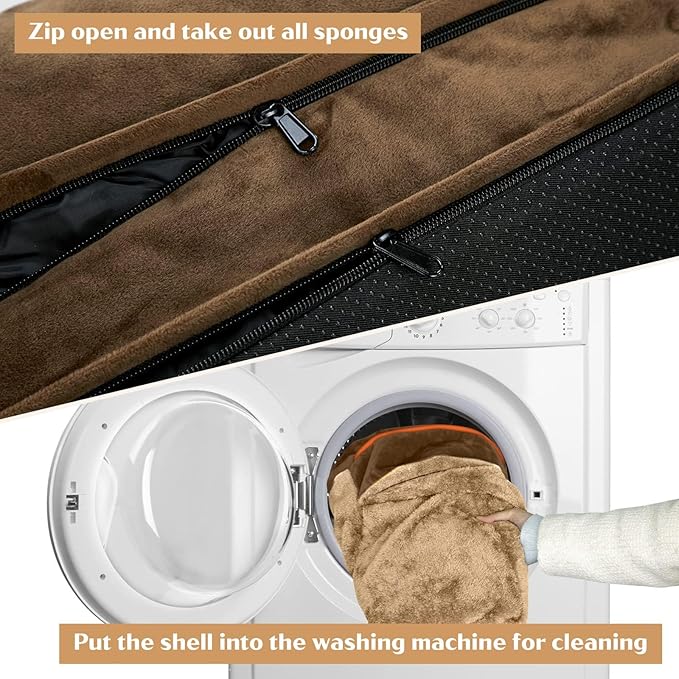 Comfort Expression Medium Dog Beds Waterproof Orthopedic Foam Dog Sofa Beds for Medium Large Dogs Comfy Pet Bed with Washable Removable Cover & Non-Slip Bottom(Medium,Brown)
