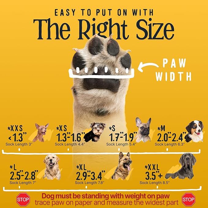 DOK TigerToes Premium Non-Slip Dog Socks for Hardwood Floors - Extra-Thick Grip That Works Even When Twisted - Prevents Licking, Slipping, and Great for Dog Paw Protection (X-Small)