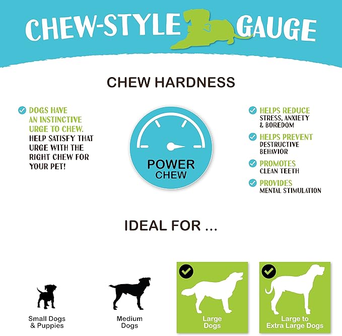 Raw Paws Himalayan Yak Chews for Dogs, Extra Large (3 Pack) - Packed in USA - Tibetan Yak Cheese Dog Chews for Medium to Large Breeds - Hard Milk Dog Chew Bones - Single Ingredient - Long Lasting