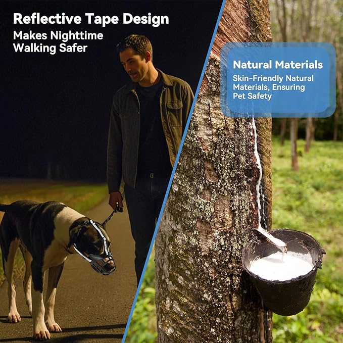 Dog Muzzle for Large Dogs, Breathable Basket Muzzles for Small, Medium and X-Large Aggressive Dog, Allows Panting Drinking, Suitable for Grooming Trimming Training (2, Blacks)