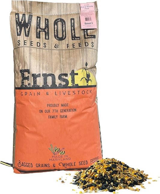 Ernst Grain & Livestock's Bird and Wildlife Feed – Perfect for Birds, Ducks, Squirrels, Turkeys, Rabbits, Geese, and Deer – Non-GMO Wild Animal & Bird Feed for Outside Feeders (46 Pounds)
